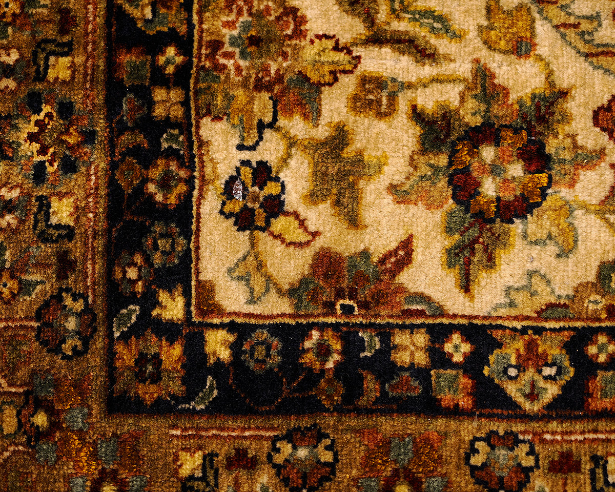 Persian Rug in Red, Cream Beige and Navy Blue 10' x 8'