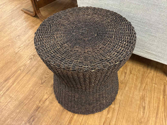 Crate and Barrel 'Abaca' Wicker Side Table