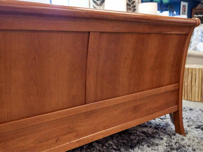 Stickley Cherry Queen Bed with Wood Rails
