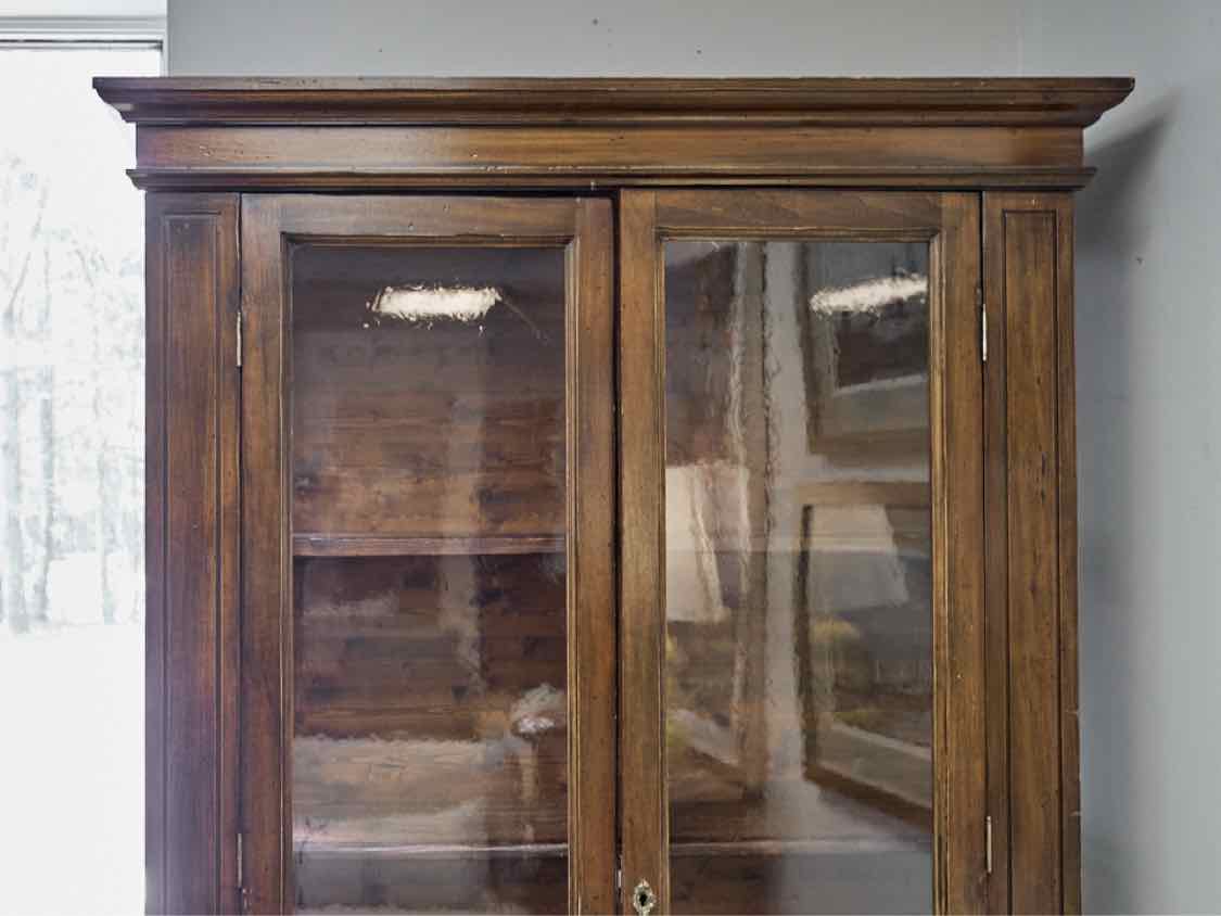 Alderwood 2 Glass Door Display Cabinet  with 3 Shelves