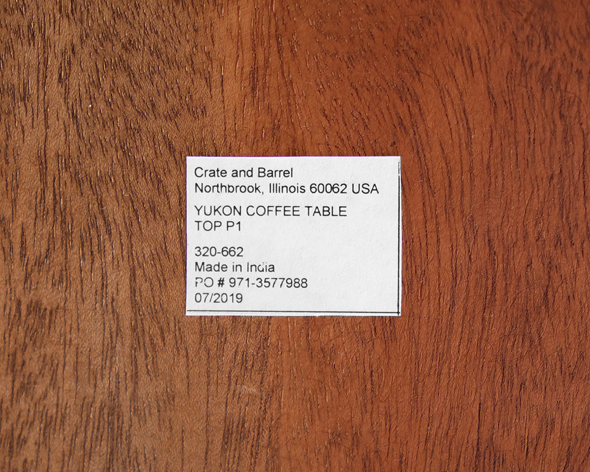 Crate & Barrel Live Edge Coffee Table