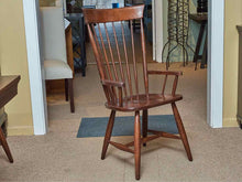 Set of 6 Cherry Spindle Back Arm Dining Chairs