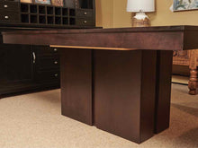 Espresso  Finish Rectangular Dining Table with Block Pedestal