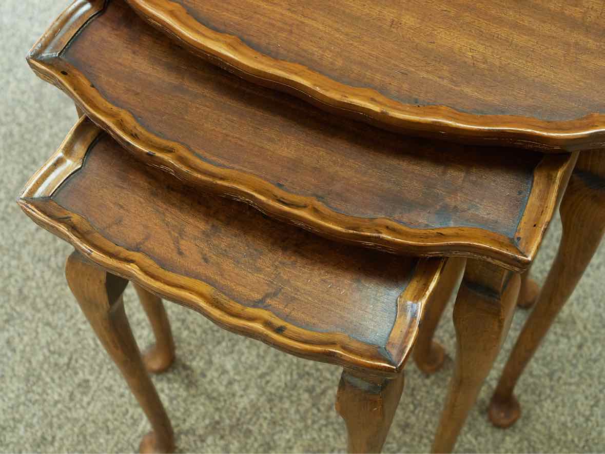 Set of 3 Bevan Funnell Nesting Side Tables in Walnut