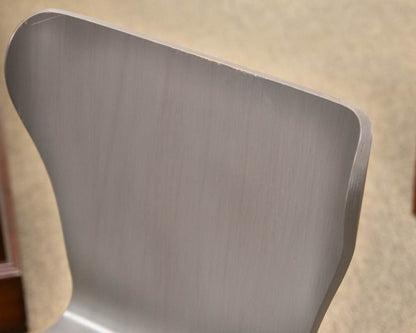 Pair of Crate & Barrel  'Brera Grigio' Bentwood Warm Grey Dining Chairs