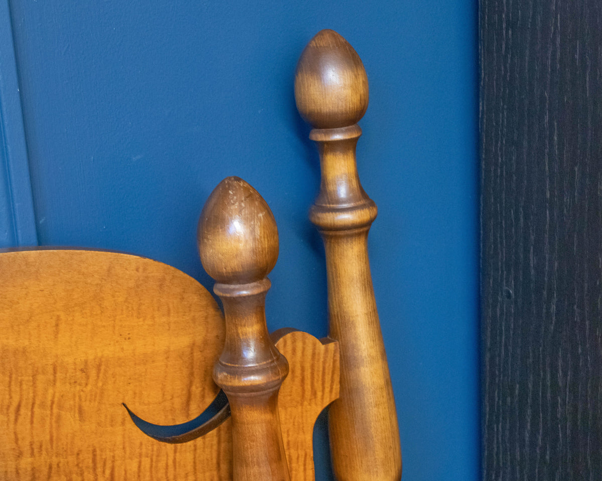 Tiger Maple Four Post Twin Bed In Cinnamon