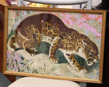 "Concrete Jungle Cats I" Print in Gold Frame
