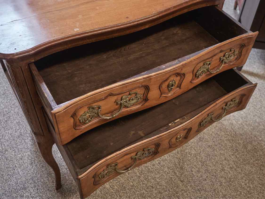 Late 19th Century Louis XV Provincial 2 Drawer Chest