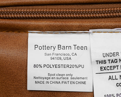 Pottery Barn Teen Vegan Leather Bean Bag Lounger