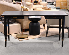 Crate & Barrel Black Two-Drawer Desk