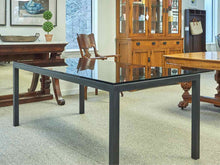 Room & Board Parsons Dining Table w/Smoked Tempered Glass