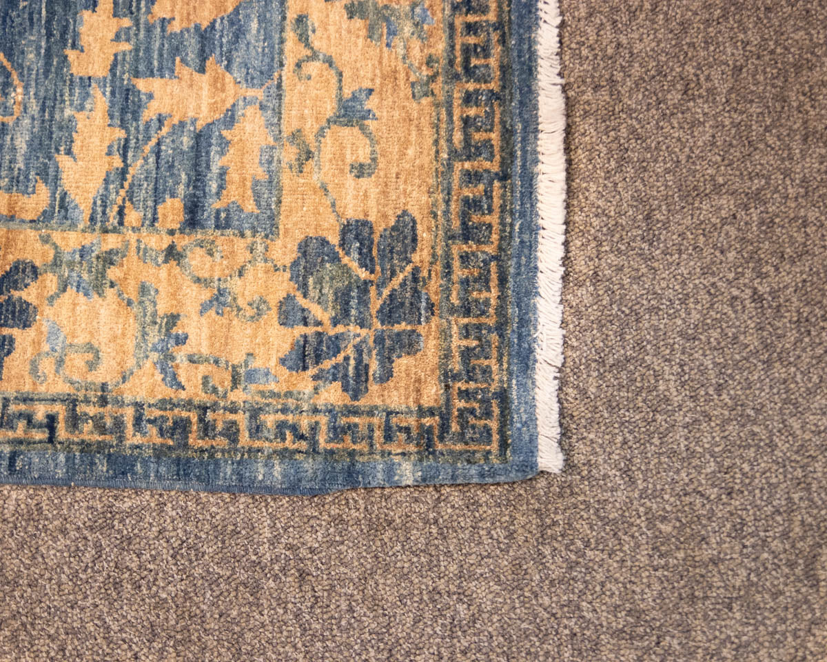Wool Blue & Brown Area Rug