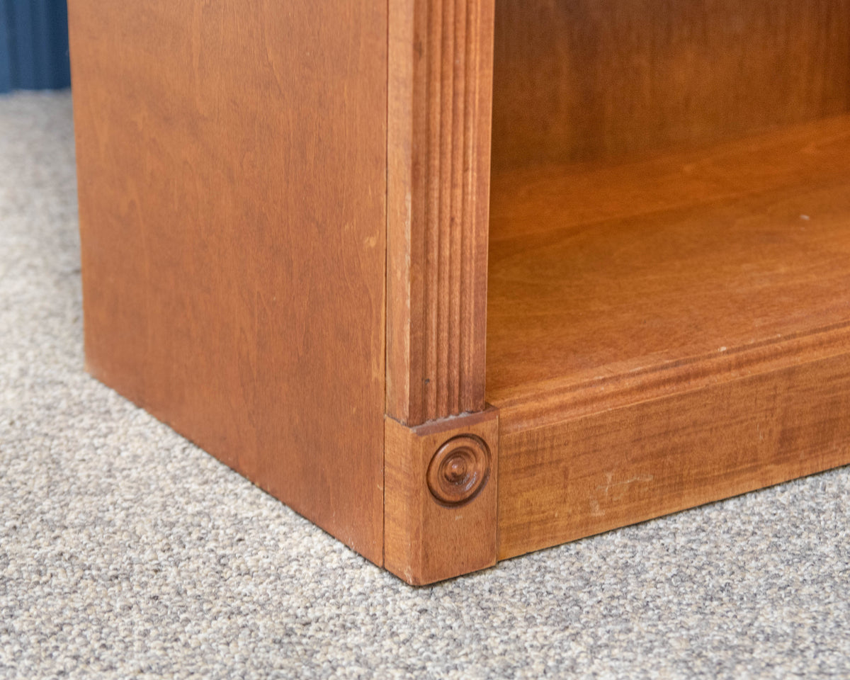 Cherry Bookcase With Fluted Detailing