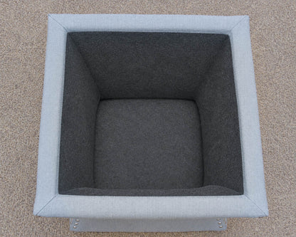 Pair of Blue Grey Storage Ottomans