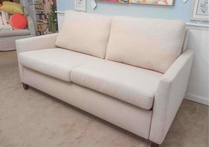 American Leather  3 Cushion  Ecru Upholstered Queen Sleeper