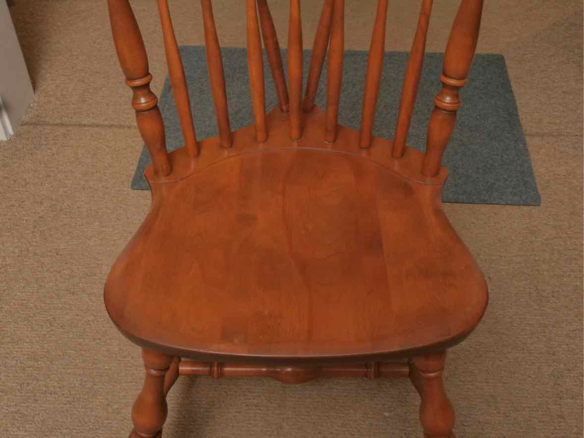 S Bent & Bros. Maple Dining  Table 1 Leaf  & 6  Chair Set
