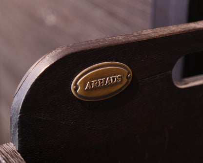 Arhaus Telegraph Office Storage Cabinet in Ebony Finish with Brass Hardware
