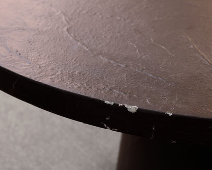 Crate & Barrel Round Faux Stone Outdoor Dining Table