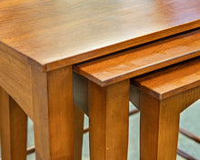 Set of Three Solid Cherry Nesting Tables