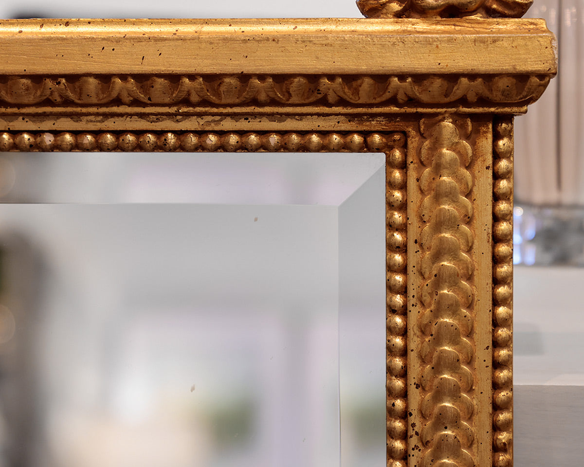 Vintage La Barge Gold Gilt Triptych Mantel Mirror