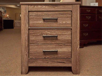 Pair of Ashley Furniture 'Zelen' Driftwood Finish Veneer  Nightstands