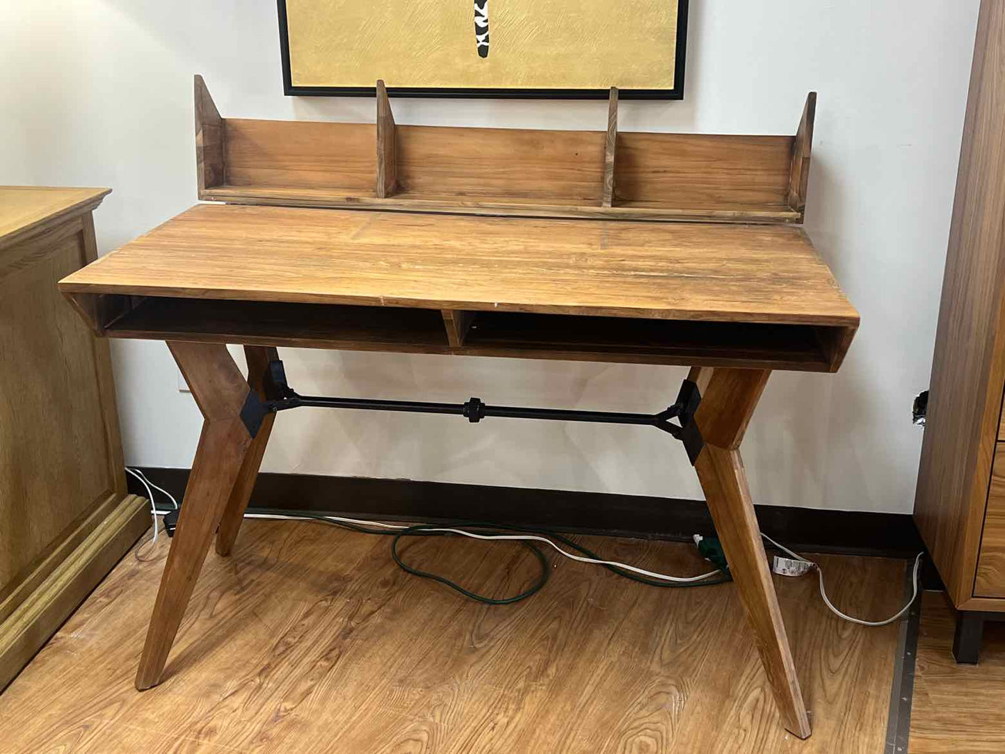 MCM-Style Desk with Cubbies