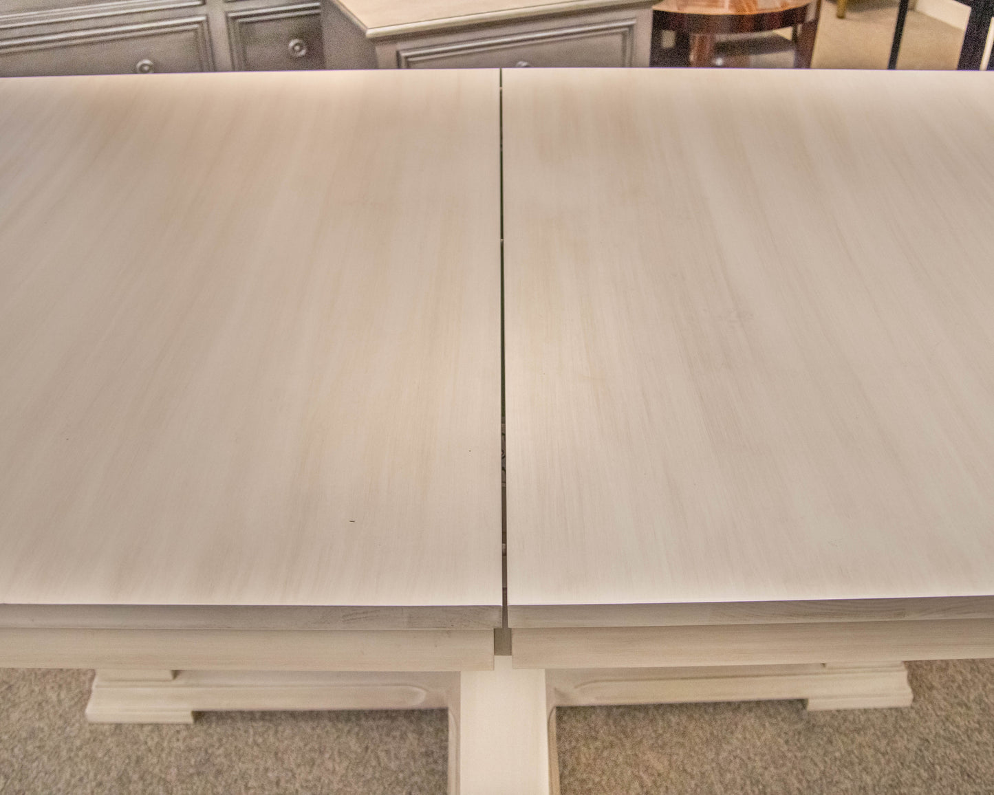 Gat Creek Latham 72" Pedestal Table with Leaves in Hand Glazed Parchment Finish