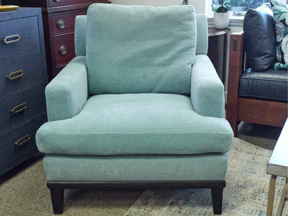 Robin's Egg Blue Upholstered Lounge Chair