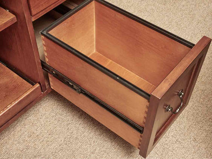 Cherry 7 Drawer 2 Shelf Desk/ Printer Stand