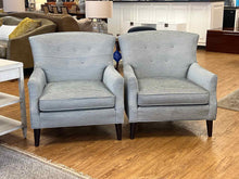 Pair of Ethan Allen 'Juilliard' Barrel Wing Chairs