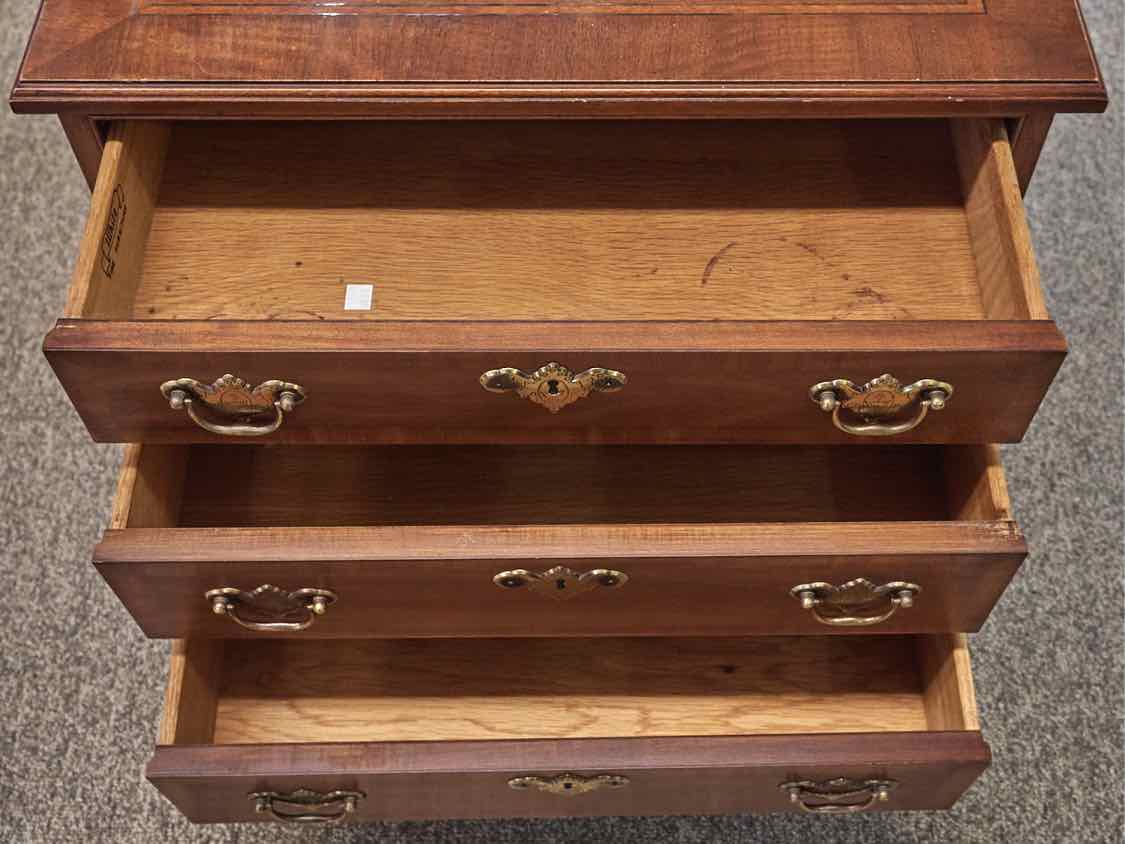 White Fine Furniture Inlaid Mahogany Nightstand