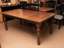 Ethan Allen Ash  Farmer's Plank Top Turned Legs  Dining Table