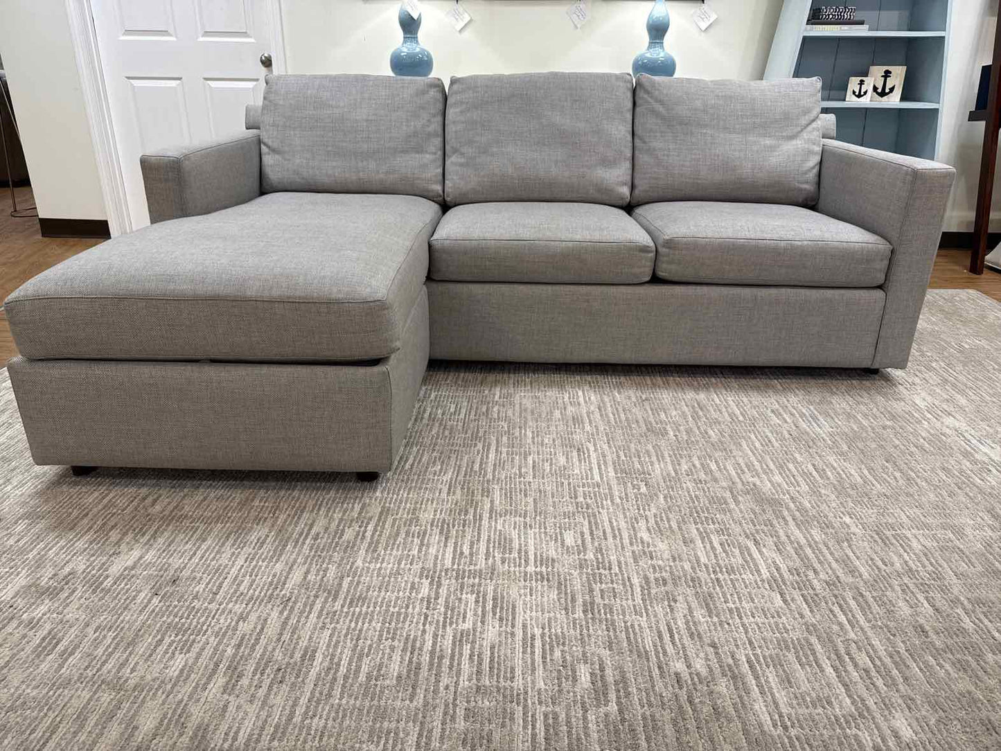 Crate & Barrel 'Barrett II' Sofa w/ Reversible Chaise