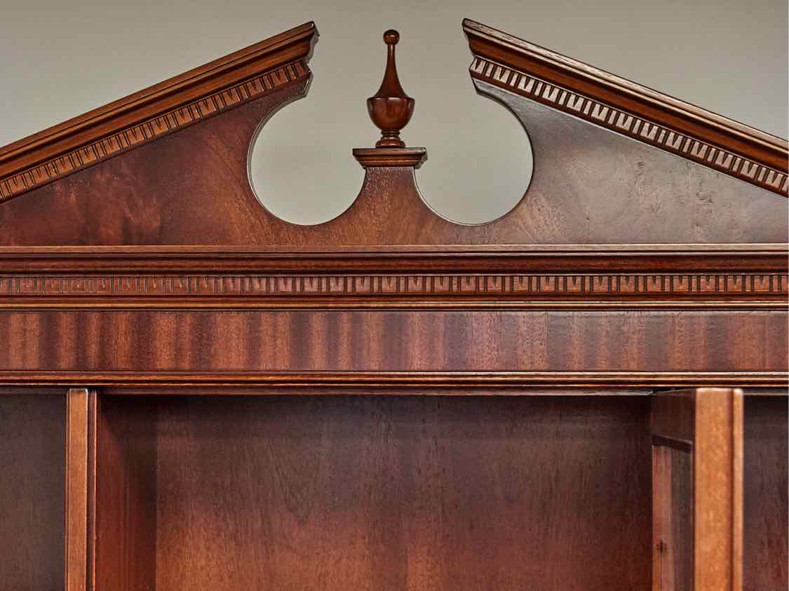Heldense Inalid Mahogany Two Piece China Cabinet