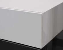 Three Drawer White Lacquer Nightstands