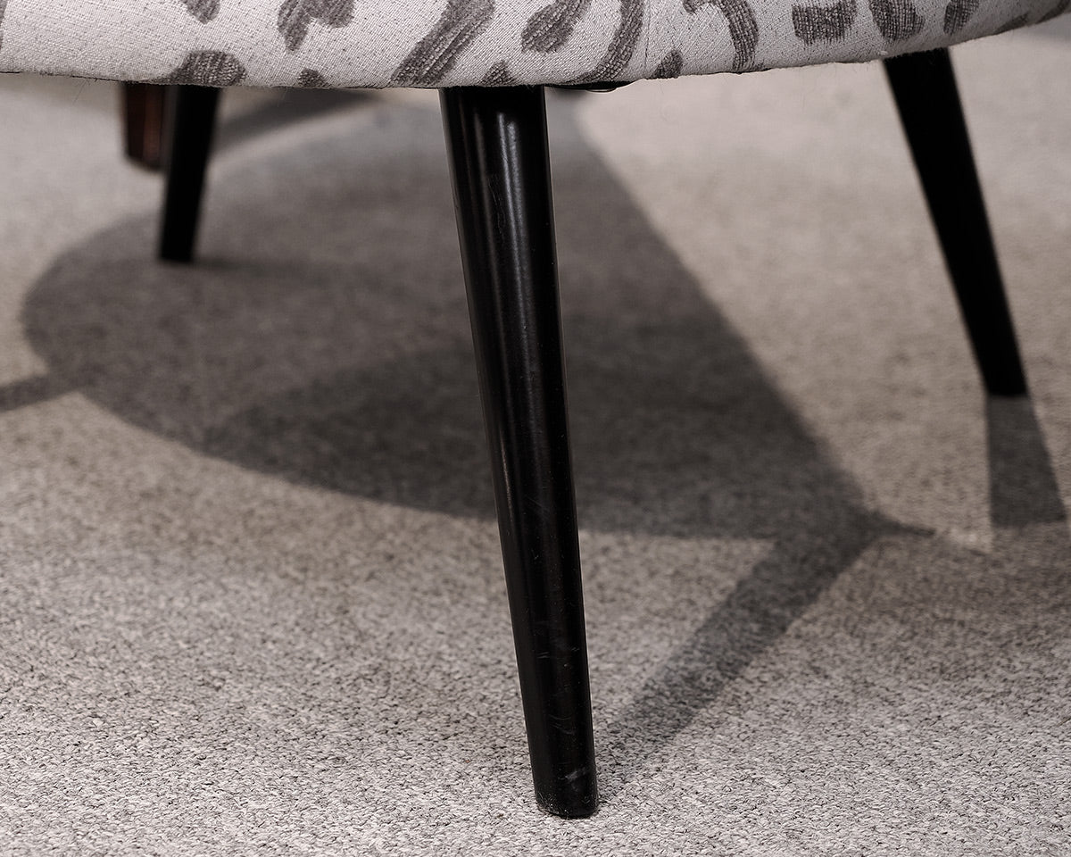 Pair of MCM Animal Print Upholstered Swivel Chairs