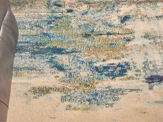 Spectrom Collection 'White Ocean' Area Rug (8'x8')