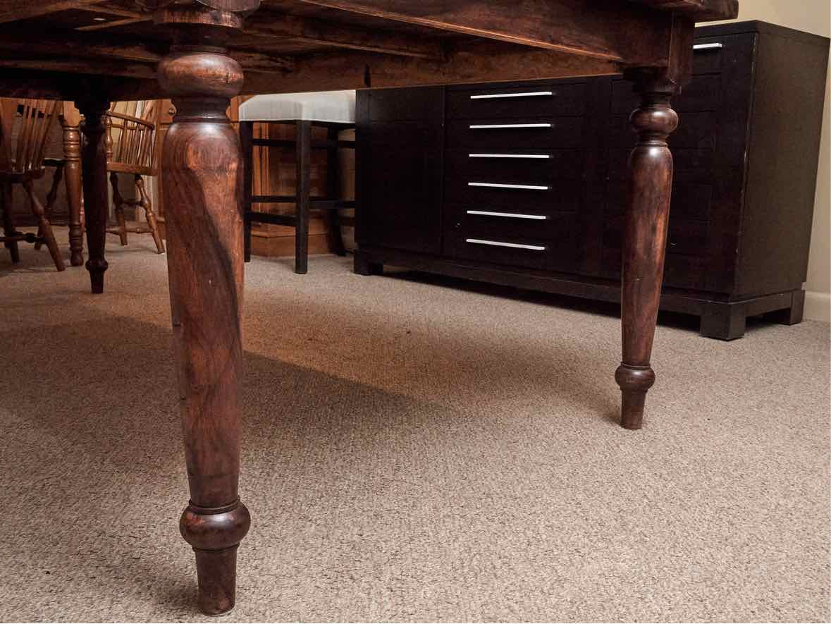 Mango Wood Dining Table with Turned Legs