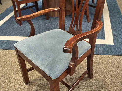 Set of Six Cherry Framed Chippendale Dining Chairs