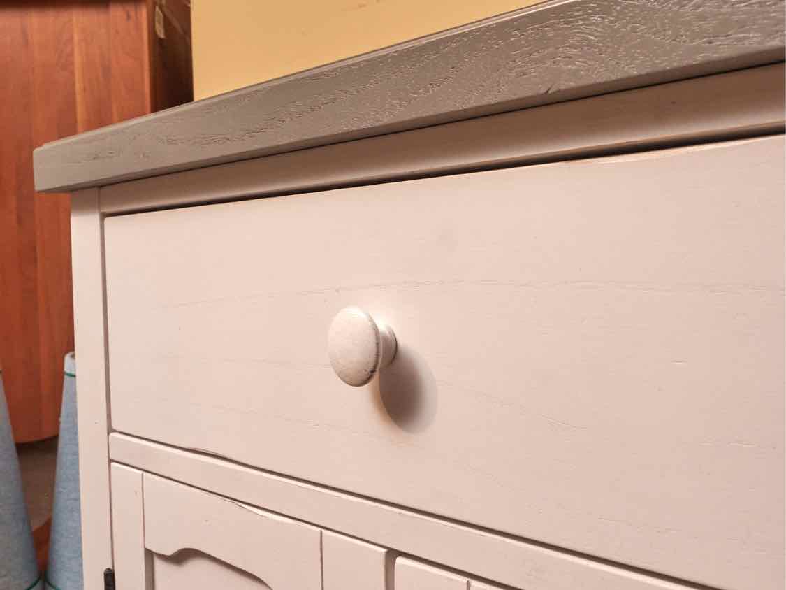 White Finish 4 Door Sideboard