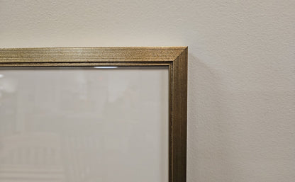 'Milk Bottle Floral A' in Champagne Frame
