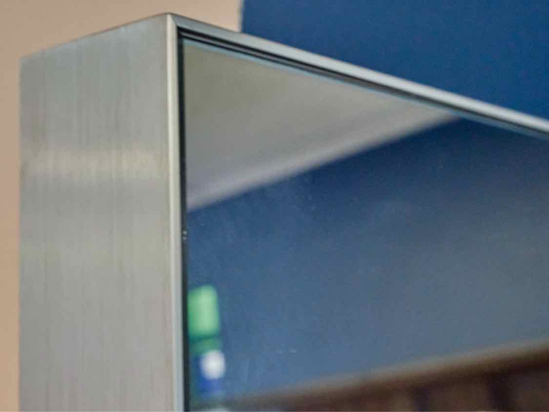 CB2 Silver Frame Floor Mirror