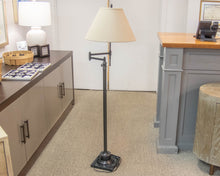 Restoration Hardware Swing Arm Adjustable Height Floor Lamp in Black