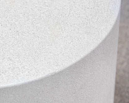Ethnicraft "Elements" Resin Ivory Cylinder End Table