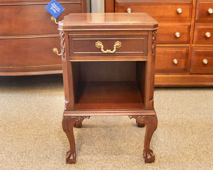 Mahogany 1 Drawer Nightstand & Open storage