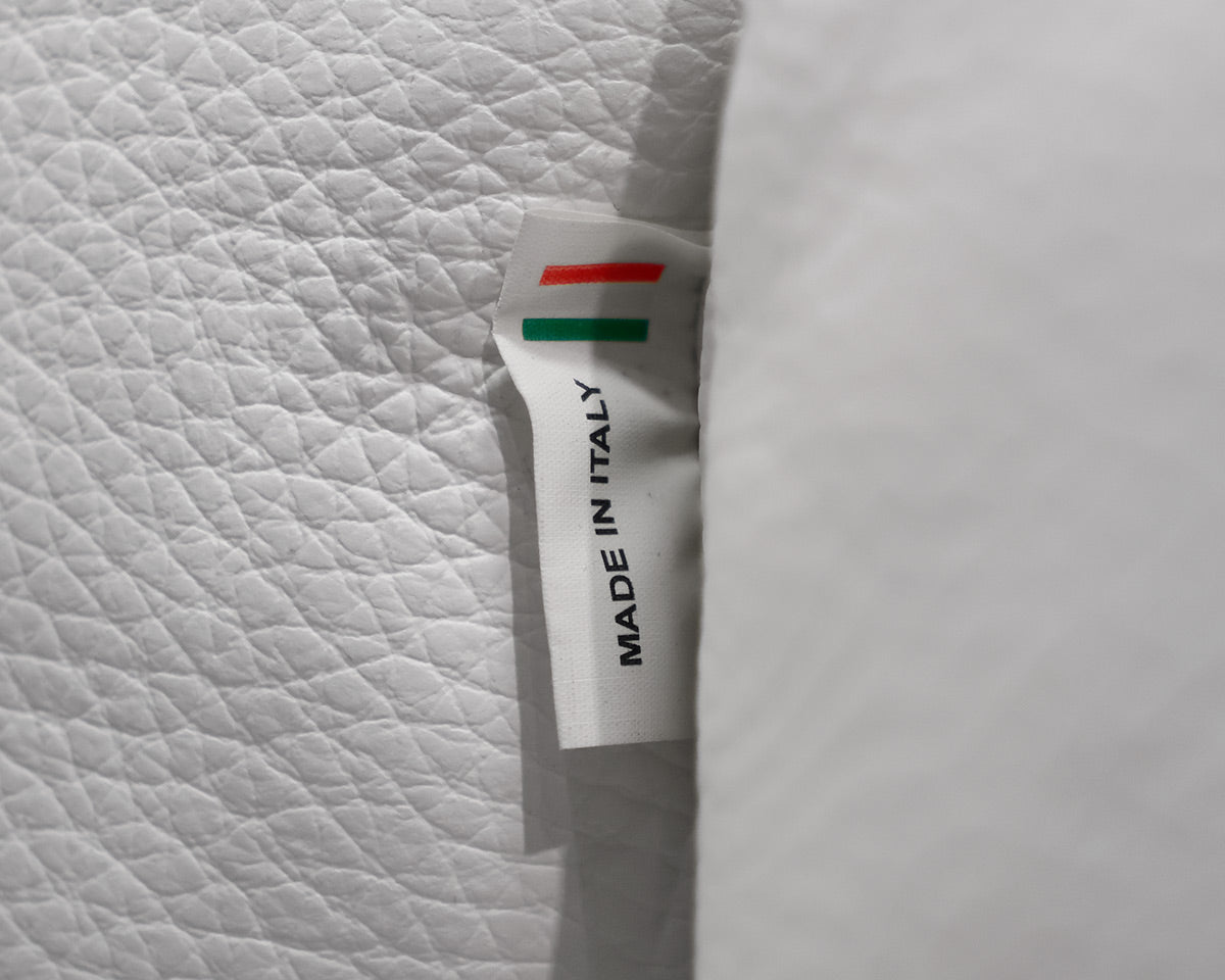 Giuseppe Nicoletti White Leather Sofa