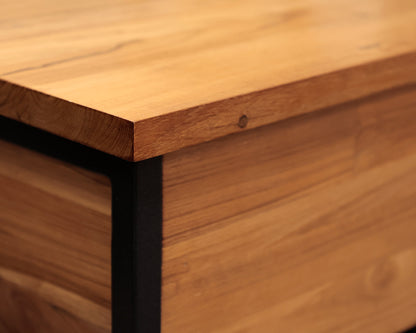 Crate & Barrel 'Teca' Storage Trunk-Bench