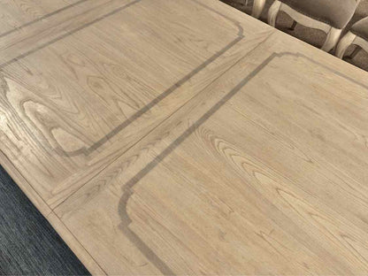 Universal Grey Driftwood Finish Table & 8 Chair Set