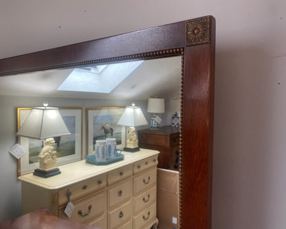 White Fine Furniture Serpentine Front Double Dresser in Mahogany