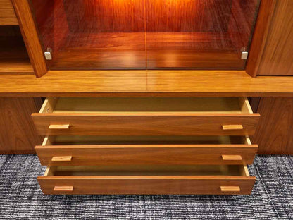 Rosewood  Display Cabinet/Wall Unit with Lighted Interior  Made in Germany